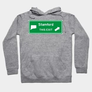 Stamford, Connecticut Highway Exit Sign Hoodie